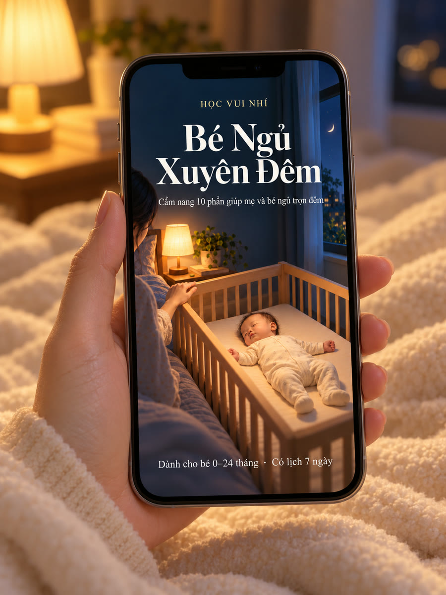Ebook Bé Ngủ Xuyên Đêm mở trên iPhone